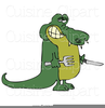 Alligator Cooking Clipart Image