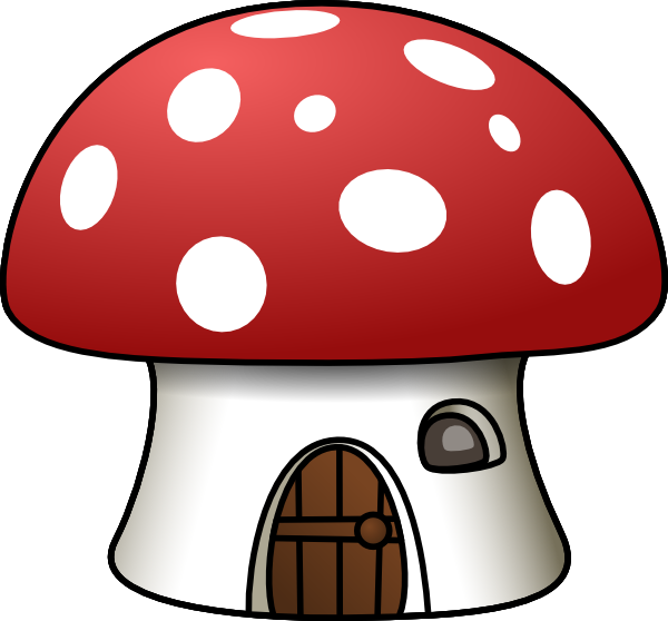 mushroom house clipart - photo #1
