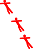 Red Falling Man Clip Art