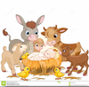 Baby In Manger Clipart Image