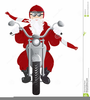 Santa On Motorcycle Clipart Free Image