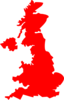 United Kingdon Red Map Clip Art