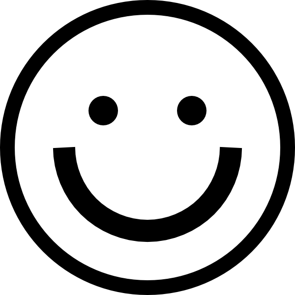 free happy face clipart black and white - photo #7