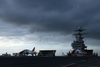 Wo T-45c Goshawks Assigned To The  Eagles  Of Training Squadron Seven (vt-7) Prepare To Launch From Each Of The Two Bow Catapult S Aboard Uss Harry S. Truman (cvn 75). Image