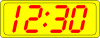 Digital Clock 12:30 Clip Art