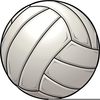Volleyball Black And White Clipart Image