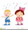 Girl Singing Clipart Image