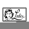 Womens Bathroom Sign Clipart Image