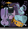 Cartoon Jazz Instruments Image