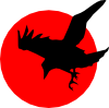 Raven On Red Clip Art