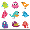 Cartoon Birds Clipart Image