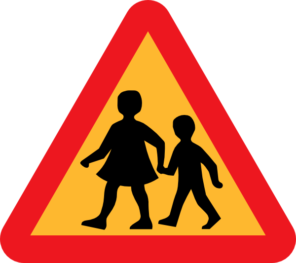  Sign Clip Art. Child And Parent Crossing Road S..