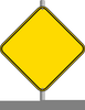 Blank Caution Sign Clipart Image