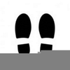 Black And White Footprint Clipart Image
