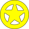 Sheriff Badge Yellow Simple Clip Art