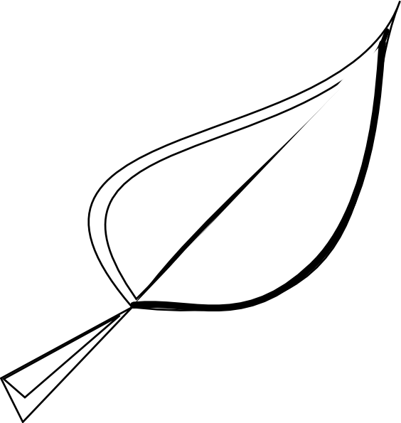 clipart leaf black and white - photo #21