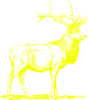 Stag Baste Golden Clip Art