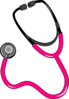 Pink Black Stethoscope Clip Art