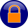 Orange Padlock Clip Art