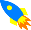 Blue Rocket Ship Clip Art