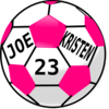 Soccer Ball With Hot Pink Hexagons Clip Art