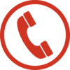 Monochrome Red Phone Icon Clip Art