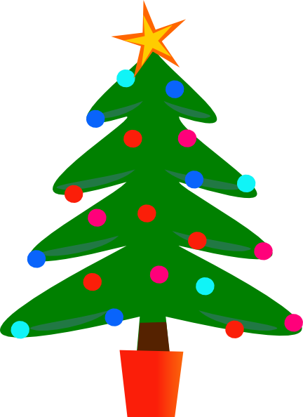 christmas tree clipart to color - photo #9