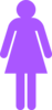 Girl Stick Figure - Purple Clip Art
