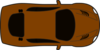 Brown Car - Top View Clip Art