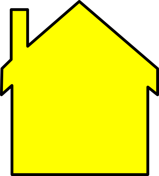 cartoon house outline. Yellow House Outline clip art