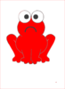 Frog Red Sad Clip Art
