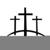 Crosses On A Hill Clipart Image