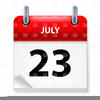 July Calendar Clipart Image