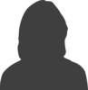 Woman Headshot Silhouette Grey  Clip Art