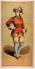 [chorus Girl In Short Red Costume And Blue Stockings] Image