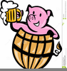 Pig With Beer Clipart Image