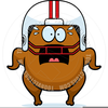 Scared Football Player Clipart Image