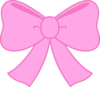 Cute Pink Bow Clipart Image