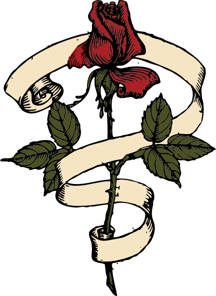 rose border clipart. Rose Scroll