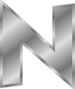 Effect Letters Alphabet Silver N Clip Art