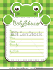 Frog Baby Shower Clipart Image