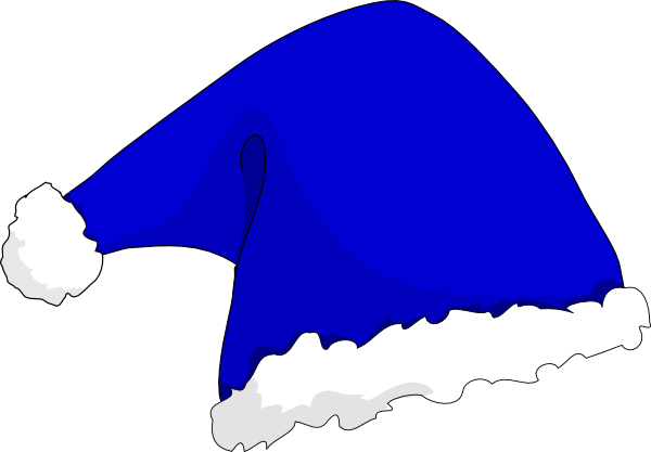 blue santa hat
