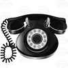 Rotary Dial Phone Clipart Image