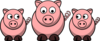 3 Pigs Clip Art
