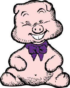 Laughing Pig 1 Clip Art