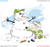 Moving Snowman Clipart Image