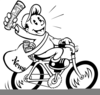 Paper Delivery Boy Clipart Image