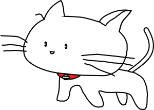 White Cartoon Cat Clip Art