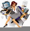 Harried Office Worker Clipart Image