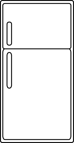 refrigerator clipart black and white - photo #12